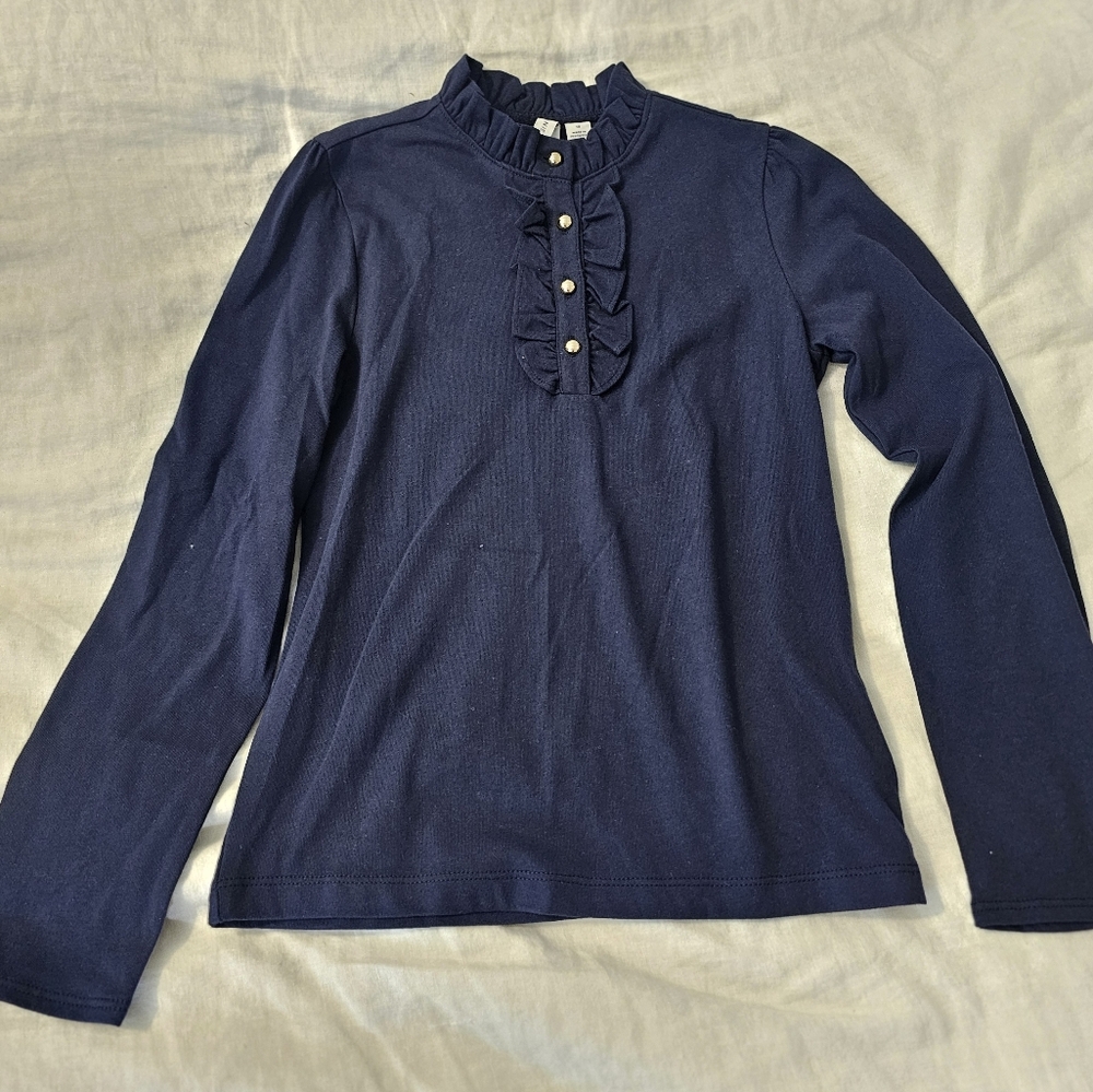 Janie and Jack Navy top size 10